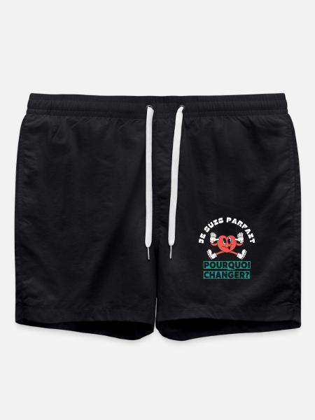 I'm perfect, why change? - Swim Trunks - black