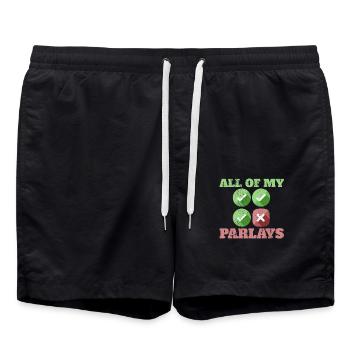 Parlay Passion pour les paris sportifs et la chance - Short de bain - noir - Devant - AI Model Male 185 light (185cm)