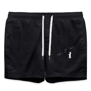 Fishing Is The Business With The Reel Fishing Is - Swim Trunks - black - Front - AI Model Male 185 light (185cm)
