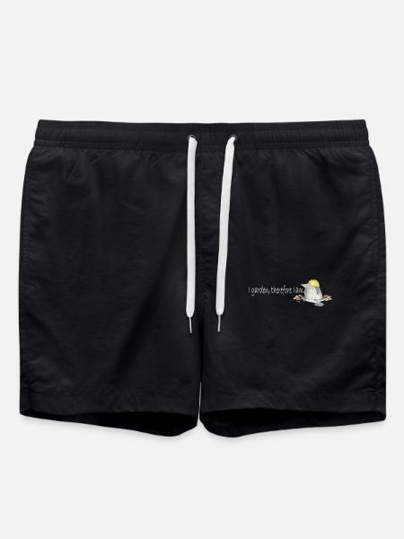 Niedlicher Maulwurf-Gärtner Cute Mole Gardener - Swim Trunks - black