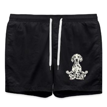 Dalmatiner - Badeshorts - Schwarz - Vorne - AI Model Male 185 light (185cm)