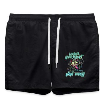 Chat fou Mieux fou que l’un d’entre vous - Short de bain - noir - Devant - AI Model Male 185 light (185cm)
