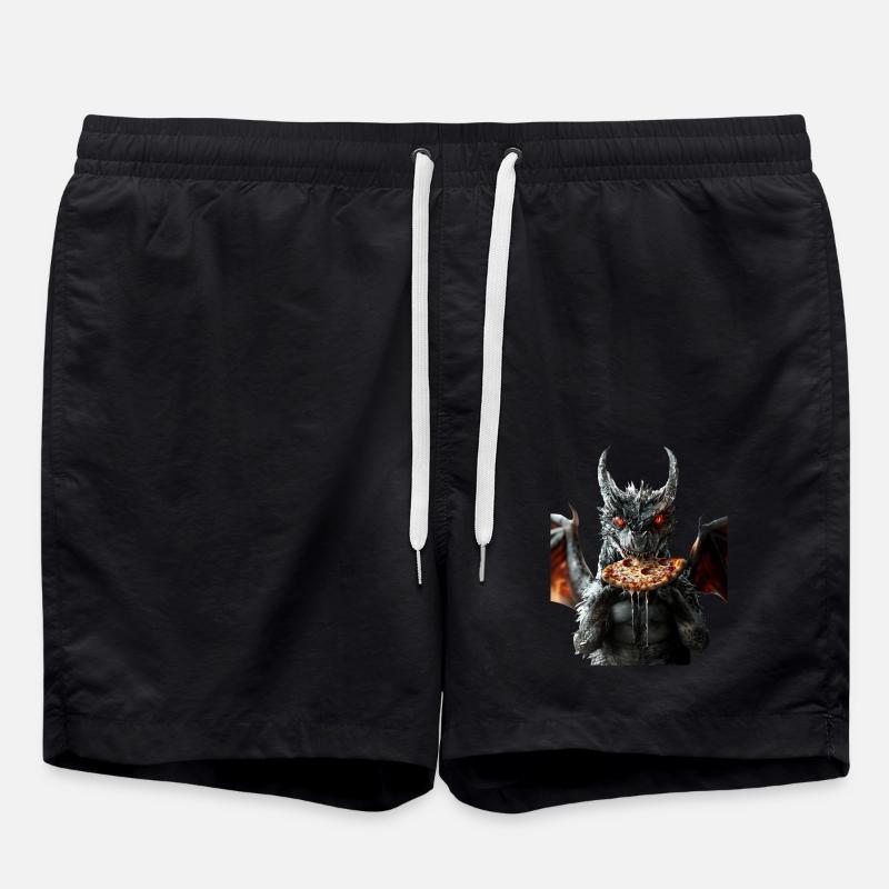 Drachen - Badeshorts - Schwarz