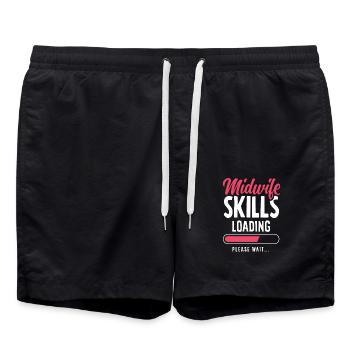 Compétences de sage-femme Chargement Veuillez patienter - Short de bain - noir - Devant - AI Model Male 185 light (185cm)