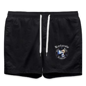 Karlsruhe Ehre Stolz Tradition No II - Badeshorts - Schwarz - Vorne - AI Model Male 185 light (185cm)