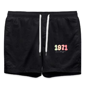 Date de naissance Année de naissance 1971 - Short de bain - noir - Devant - AI Model Male 185 light (185cm)