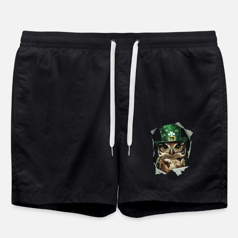 St. Patrick Eule - Badeshorts - Schwarz