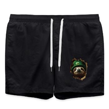 St. Patrick Faultier - Badeshorts - Schwarz - Vorne - AI Model Male 185 light (185cm)
