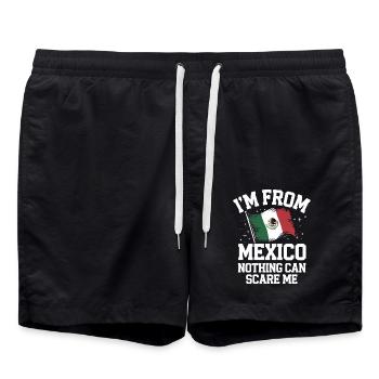 Mexique Mexique Mexicain Espagnol - Short de bain - noir - Devant - AI Model Male 185 light (185cm)