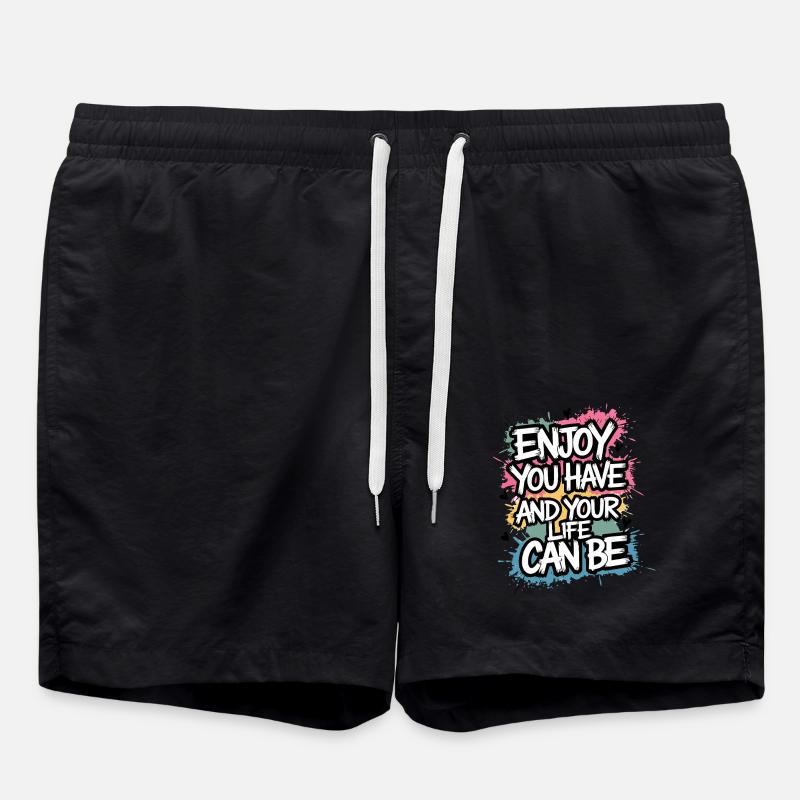 TSHIRT COOL, PROFITEZ DE VOTRE - Short de bain - noir