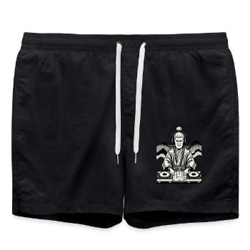 Musique Rétro Streetwear DJ Samouraï Graffiti - Short de bain - noir - Devant - AI Model Male 185 light (185cm)