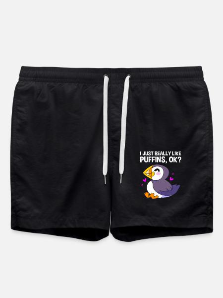 Papageientaucher Puffin - Badeshorts - Schwarz