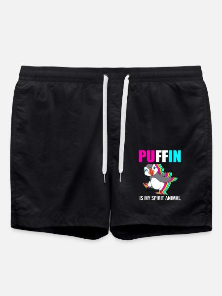 Papageientaucher Puffin - Swim Trunks - black