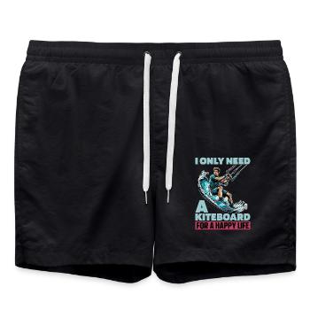 Kitesurf Je n’ai besoin que d’un kitesurf Surf - Short de bain - noir - Devant - AI Model Male 185 light (185cm)