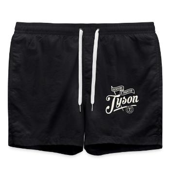 Nom Tyson Custom - Tyson - Short de bain - noir - Devant - AI Model Male 185 light (185cm)
