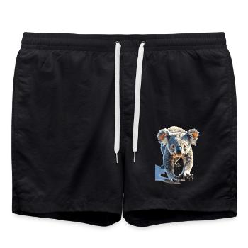 Koala - Badeshorts - Schwarz - Vorne - AI Model Male 185 light (185cm)