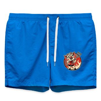 Böser Schweinchen-Dämon aus der Hölle - Badeshorts - Cobalt blue - Vorne