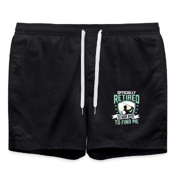 Officiellement retraité, vous savez où me trouver Golf - Short de bain - noir - Devant - AI Model Male 185 light (185cm)