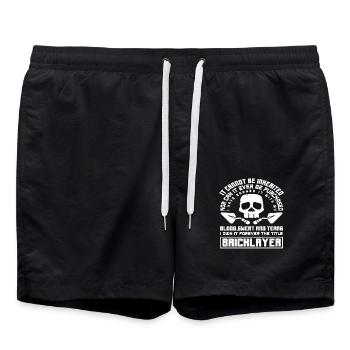 Mason Blood Sweat Tears Earned Forever - Short de bain - noir - Devant - AI Model Male 185 light (185cm)