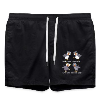 Macareux Papageientaucher - Short de bain - noir - Devant - AI Model Male 185 light (185cm)