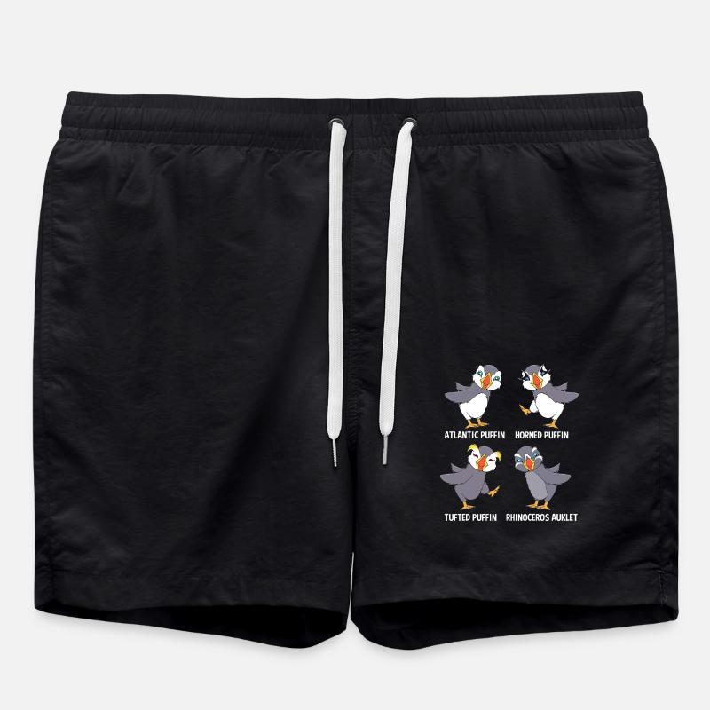 Papageientaucher Puffin - Swim Trunks - black