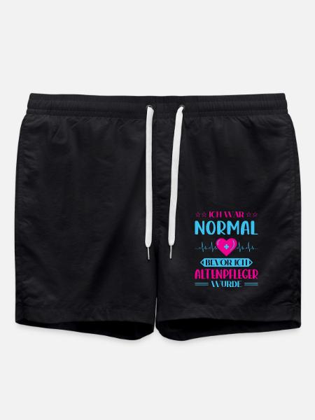 Altenpfleger Geschenk Altenpflege Pflegefachkraft - Badeshorts - Schwarz