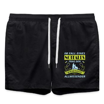 Altenpflege Pfleger Pflegepersonal Pflegekraft - Badeshorts - Schwarz - Vorne - AI Model Male 185 light (185cm)