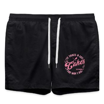 Cake Baker Lot Of Cakes To Bake I Do Cupcake - Swim Trunks - black - Front - AI Model Male 185 light (185cm)