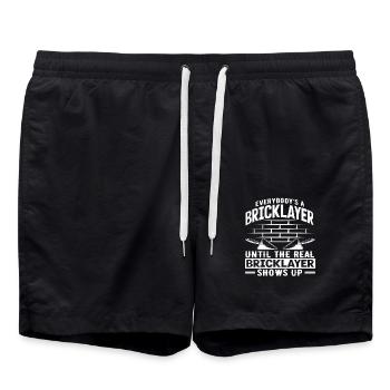 Maçons Tout le monde est maçon jusqu’au vrai - Short de bain - noir - Devant - AI Model Male 185 light (185cm)