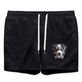 Australischer Schäferhund - Badeshorts - Schwarz - Vorne - AI Model Male 185 light (185cm)