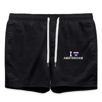 J’aime Amsterdam Thaïlande Lover Cool Heart Flag - Short de bain - noir - Devant - AI Model Male 185 light (185cm)