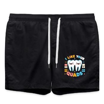 I Like Your Quads 13 - Badeshorts - Schwarz - Vorne - AI Model Male 185 light (185cm)
