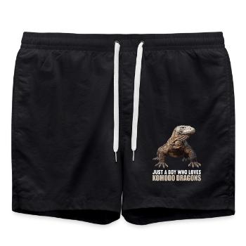 Komodowarane Komodowaran - Badeshorts - Schwarz - Vorne - AI Model Male 185 light (185cm)