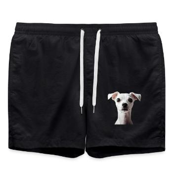 Italienischer Windspielhund - Badeshorts - Schwarz - Vorne - AI Model Male 185 light (185cm)