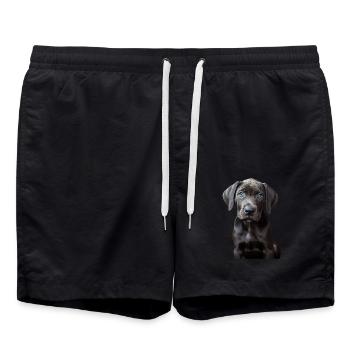 Deutsche Dogge - Badeshorts - Schwarz - Vorne - AI Model Male 185 light (185cm)