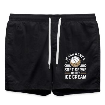 Volleyball Players Beach Volleyball Volleyball Players - Swim Trunks - black - Front - AI Model Male 185 light (185cm)