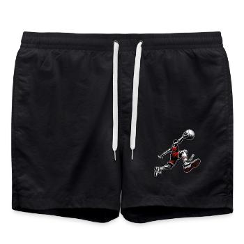 Basketball - Badeshorts - Schwarz - Vorne - AI Model Male 185 light (185cm)