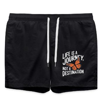 Butterfly Monarch Butterfly Colorful Butterflies - Swim Trunks - black - Front - AI Model Male 185 light (185cm)