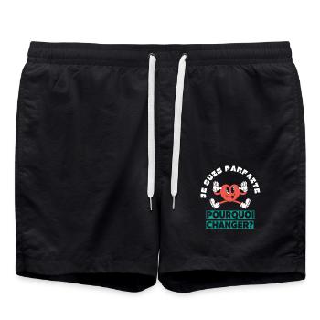 I'm perfect, why change - Swim Trunks - black - Front - AI Model Male 185 light (185cm)