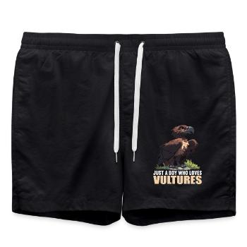 Vulture Geier - Badeshorts - Schwarz - Vorne - AI Model Male 185 light (185cm)
