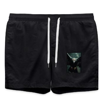 Vulture Geier - Badeshorts - Schwarz - Vorne - AI Model Male 185 light (185cm)