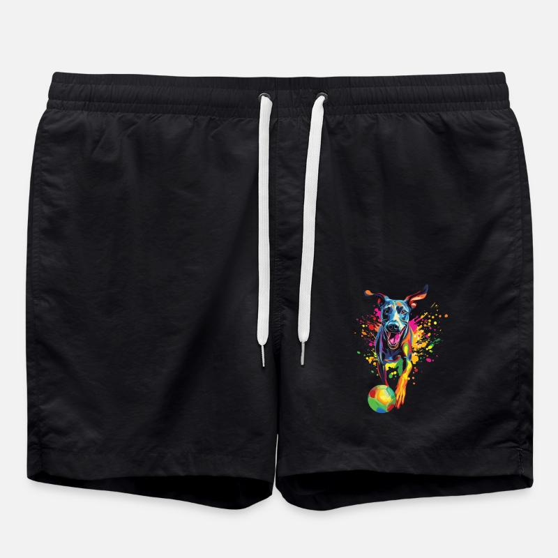 Windhund - Badeshorts - Schwarz