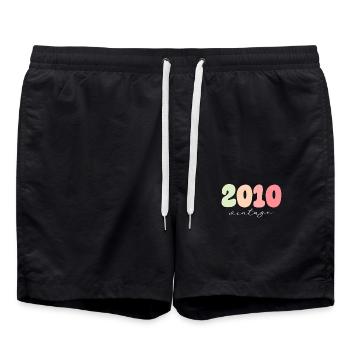 Anniversaire Année de naissance 2010 - Short de bain - noir - Devant - AI Model Male 185 light (185cm)