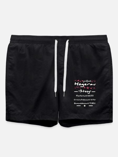 Hägerau Text and Info - Swim Trunks - black