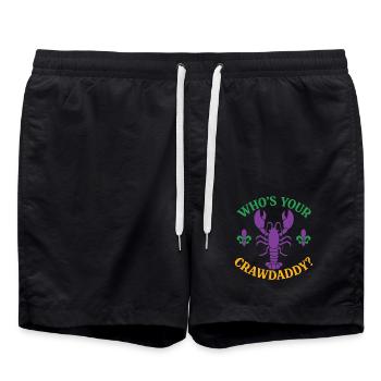 Wer ist dein Crawdaddy - Badeshorts - Schwarz - Vorne - AI Model Male 185 light (185cm)