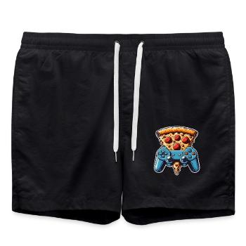 Pizza Gaming Gamer - Short de bain - noir - Devant - AI Model Male 185 light (185cm)