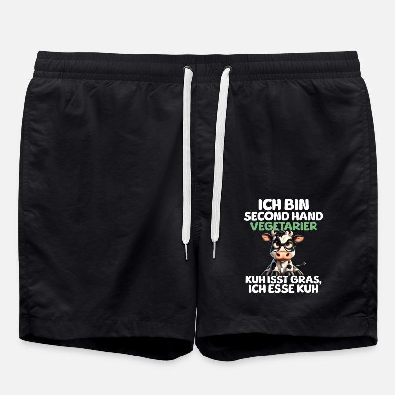Second Hand Vegetarian - Swim Trunks - black