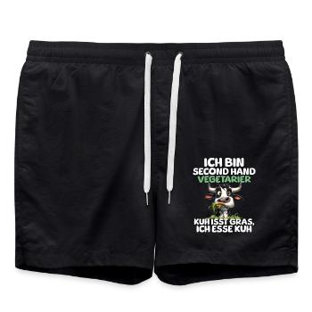 Second Hand Vegetarian - Swim Trunks - black - Front - AI Model Male 185 light (185cm)