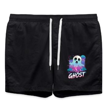 Ghost Geist für einen Geist und Gespenster Fan - Badeshorts - Schwarz - Vorne - AI Model Male 185 light (185cm)
