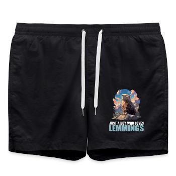 Lemmings Lemming - Swim Trunks - black - Front - AI Model Male 185 light (185cm)